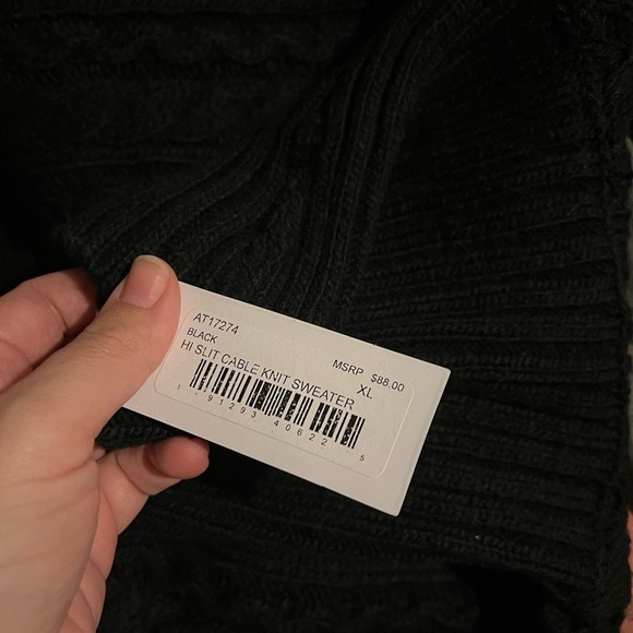 ASTR the Label High Slit Csnle Knit Sweater - Picture 7 of 7